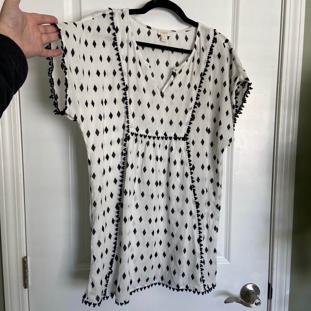 J Crew Pom Pom Tunic Beach Coverup